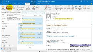 How to forward an entire conversation email chains in Outlook [upl. by Anaujnas]