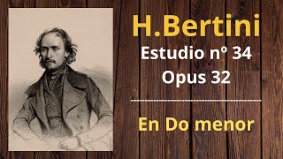 Bertini  Etude In c minor Op 32 nº 34 piano Estudio en Do menor nº 34 para piano Allegretto [upl. by Turtle]