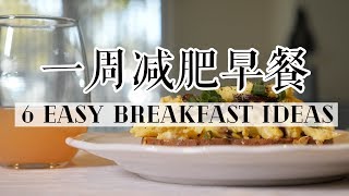 一周早餐  减肥早餐就这样吃！健康快手  6 Easy Breakfast Ideas  What I eat in a week to lose weight [upl. by Fu]