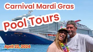 Carnival Mardi Gras Pool Tours [upl. by Yenatirb79]