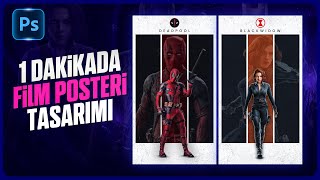 1 DAKİKADA FİLM POSTERİ TASARIMI NASIL YAPILIR🔥 [upl. by Laehcor300]