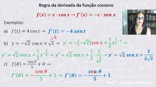 REGRAS BÁSICAS DE DERIVADAS TRIGONOMÉTRICAS [upl. by Neelram]