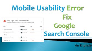 Mobile Usability Error Google Search Console  Different Methods to Test [upl. by Enelra95]