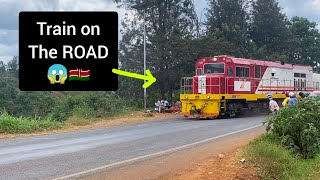 Train on the road in Kenya 😱🇰🇪 Nairobi City [upl. by Annahaj]