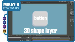 3D button shape layer after effects tutorial [upl. by Silda]