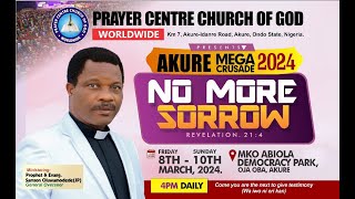 PCCG AKURE MEGA CRUSADE 2024 DAY 3 10032024 MINISTERING  PROPHET SAMSON OLUWAMODEDE [upl. by Kiefer]