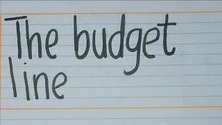 The budget line income constraint [upl. by Sophia]