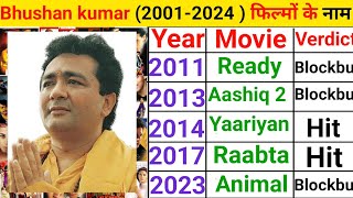 Bhushan kumar all movie list  Bhushan kumar box office collection Movie [upl. by Annwahsal252]