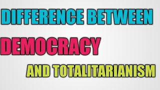 Difference between Democracy and Totalitarianism in hindi  UPSC Sociology and Other exams [upl. by Aseela345]