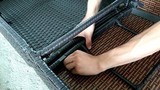 HW54463 How to assemble Costway rattan sunlounger [upl. by Layap872]