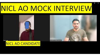 NICL AO 2024 MOCK INTERVIEW [upl. by Etnwahs896]