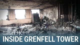 Horrific footage shows charred flats inside Grenfell Tower [upl. by Lepley]