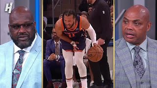 Inside the NBA reacts to Jalen Brunson’s Injury during Game 2 [upl. by Anerres]