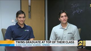 Twins to graduate at top of their class at Klein Oak High School [upl. by Iyre]