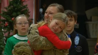 Military members surprise reunions with families at home [upl. by Minoru]