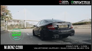 Mercedes W204 C200 w ARMYTRIX Variable Valve Controlled Exhaust by Foda Motorsports [upl. by Aibat137]