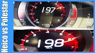 350 HP V60 T6 Polestar vs 320 HP V40 T5 Heico 0200 kmh Acceleration BATTLE [upl. by Jr435]