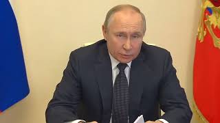 Putin holds a meeting with Government via video conference to discuss economic situation in Russian [upl. by Rica]