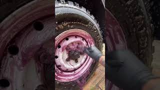 Tyre cleaning cleaningtools satisfying cooltools detailing satisfyingvideo [upl. by Phalan344]