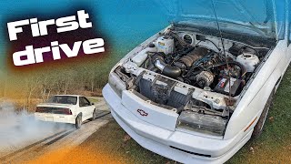 Driving the Beretta RWD LSswap Its sketchy AF part 1 [upl. by Ellimak216]