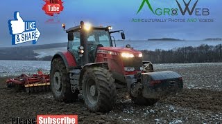 🎥 🇸🇰│💪 Power MASSEY FERGUSON 8737 at work │obrábanie pôdy TopDown 400 │ Agro Web © [upl. by Ermin]