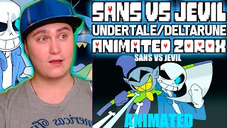 SANS VS JEVIL UNDERTALE VS DELTARUNE ANIMATION  Reaction  Comic Battle [upl. by Chiaki]