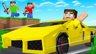 Hunters VS Speedrunner BUT I Have A SUPERCAR Minecraft [upl. by Enyehc]