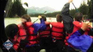 Whitewater Rafting in Jasper on the Athabasca River [upl. by Fosque]