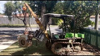 AGRIFULL TOSELLI 230C crawler getting ready to offload 2 cylinder Lister diesel [upl. by Shepley]