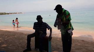 SunFace Singing My Jamaica Reggae on Negril Beach [upl. by Nolur]