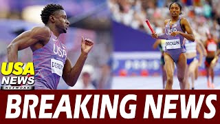 Olympics Athletics US set world record in 4x400m mixed relay [upl. by Lomax494]