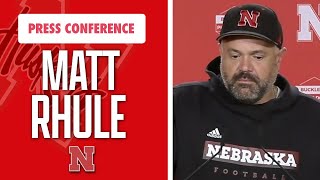 Nebraska Football Head Coach Matt Rhule meets with the media on Monday I HuskerOnline I GBR [upl. by Nnaes]