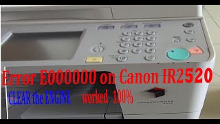 how to fix Canon IR 2520 2525 2530 error code E000000 [upl. by Otilrac]