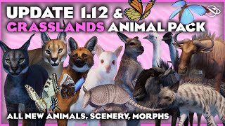 All New Animals Color Variations and Scenery  Planet Zoo Grasslands Animal Pack DLC amp Update 112 [upl. by Ballinger]