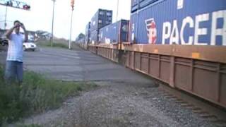 Union Pacific Pacer Stack Train 05252010 [upl. by Aikat]