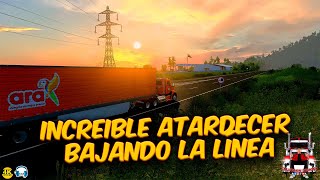 INCREIBLE ATARDECER bajando LA LINEA  🇨🇴 American Truck Simulator [upl. by Meras133]