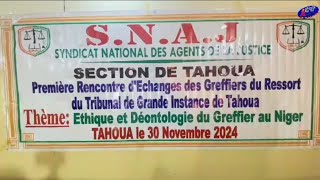 SNAJ Recontre d’échange des Greffiers du ressort du TGITahoua [upl. by Reham]