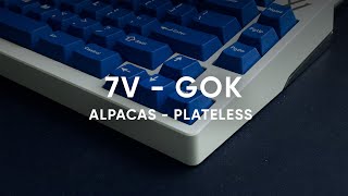 7V by Gok with Alpacas  Plateless  Typing Test [upl. by Refinnej]