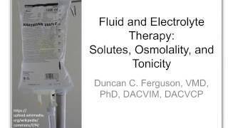 Fluid Therapy 2 SolutesOsmolality and Tonicity [upl. by Eletnahs876]