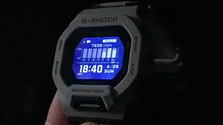 Backlight Brightness TEST on GShock GBD200 Casio watch [upl. by Naud]