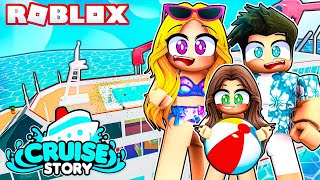 ON PART EN VACANCES SUR UN BATEAU EN FAMILLE   Cruise Story Roblox [upl. by Japheth]