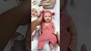 Dress up the reborn baby doll in a cute outfit reborndolls rebornbaby dolls shortvideo [upl. by Areid290]