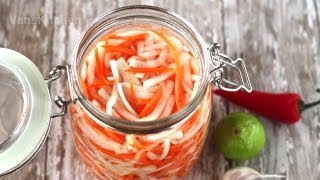 Đồ chua Vietnamese daikon and carrot pickles [upl. by Alverson]