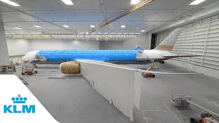 Timelapse painting KLMs first Boeing 78710  KLM [upl. by Ecydnac977]