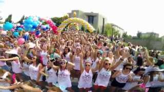 Delta Delta Delta  University of Arkansas  Bid Day 2015 [upl. by Nedyaj]