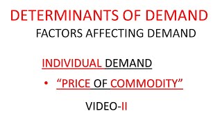 🔴Determinants of demandPrice of Commodities  factors affecting Demand [upl. by Loleta]