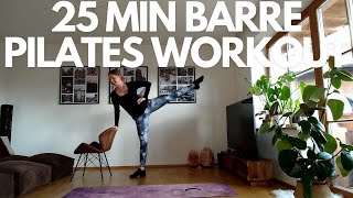 25 MIN TOTAL BODY BARRE PILATES WORKOUT  Warm up LegsAbs ButtHamstringsArms and Stretching [upl. by Eendys]