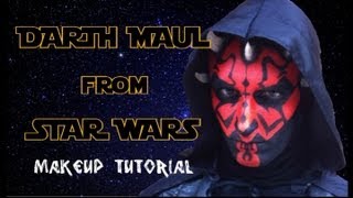 Halloween Makeup Tutorial  DARTH MAUL from STAR WARS   with Horns  D [upl. by Holofernes]