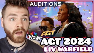 British Guy Reacts to Liv Warfield  GOLDEN BUZZER quotStarequot  AGT 2024  REACTION [upl. by Alyel]