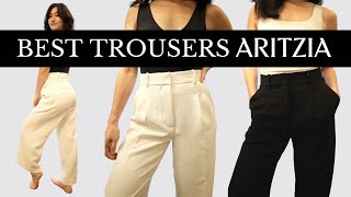 BEST TROUSERS AT ARITZIA FOR PETITES  Wilfred Effortless Cropped Pant and Carrot Pant [upl. by Anesusa]